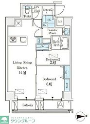 CREATIF練馬 2LDKの間取図画像