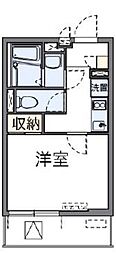 クレイノ葵芳1号館 1Kの間取図画像