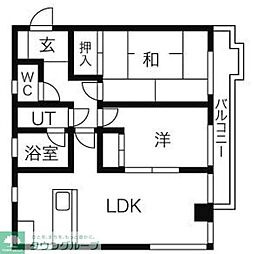 コルパティオ29 2LDKの間取図画像