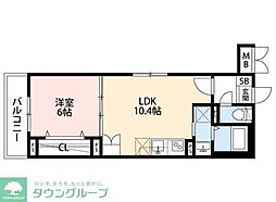 Ange Fleur 1LDKの間取図画像