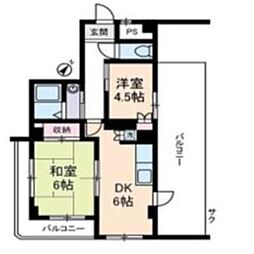 マインドホームズ 2DKの間取図画像