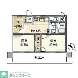 ダイアパレス西台 2SKの間取図画像