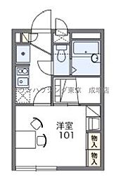 レオパレスプランドール高島 1Kの間取図画像