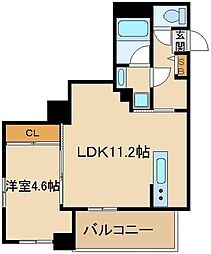 KYビル 1LDKの間取図画像