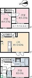 ベルリード 3LDKの間取図画像