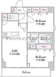 ロイジェント志村坂上 2LDKの間取図画像