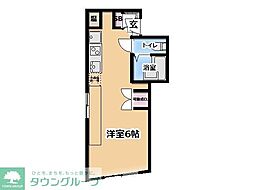 カノレーマ赤塚 ワンルームの間取図画像