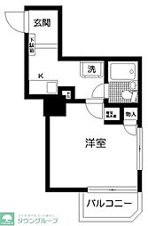 日神パレステージ中村橋 1Kの間取図画像