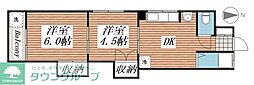 ニワマンション 2DKの間取図画像