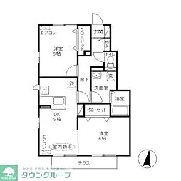 エトワールニイザ 2DKの間取図画像
