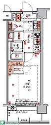 ハーモニーレジデンス東京アーバンスクエア#002 1Kの間取図画像