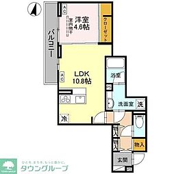 D-Sereno志木柏町 1LDKの間取図画像