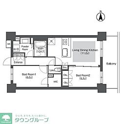 コンフォリア成増グリーンサイド 2LDKの間取図画像