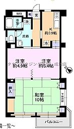 第一上板橋サンライトマンションAH 3Kの間取図画像
