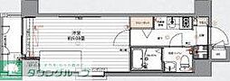 グランパークN.東京 1Kの間取図画像
