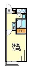 レオパレスレオーノ3 1Kの間取図画像