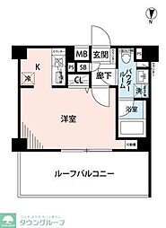 メインステージ本蓮沼 1Kの間取図画像