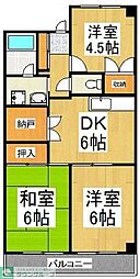 ウイング朝霞台 3DKの間取図画像