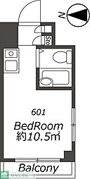 フォーラムイン東京 ワンルームの間取図画像