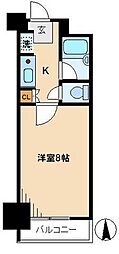 ラ・リーヴ氷川台 1Kの間取図画像