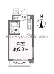 西武有楽町線 小竹向原駅 徒歩11分の賃貸マンション 3階ワンルームの間取り