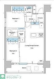 都営三田線 志村坂上駅 徒歩6分の賃貸マンション 4階2LDKの間取り
