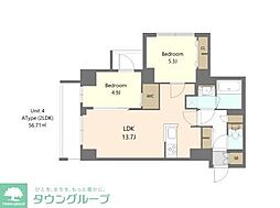 S-レジデンス高島平asolea 2LDKの間取図画像