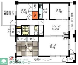 都営三田線 板橋本町駅 徒歩3分の賃貸マンション 5階3LDKの間取り