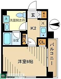 都営三田線 板橋本町駅 徒歩7分の賃貸マンション 7階1Kの間取り