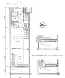 都営大江戸線 練馬春日町駅 徒歩7分の賃貸マンション 1階1DKの間取り