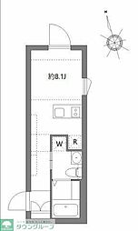 都営三田線 板橋本町駅 徒歩5分の賃貸マンション 4階ワンルームの間取り