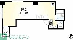 都営三田線 本蓮沼駅 徒歩3分の賃貸マンション 8階ワンルームの間取り
