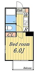 JR京浜東北・根岸線 赤羽駅 徒歩13分の賃貸アパート 3階1Kの間取り