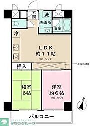 オーベルジュ桐ヶ丘 3階2LDKの間取り