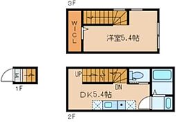 西武有楽町線 新桜台駅 徒歩4分の賃貸アパート 2階1DKの間取り