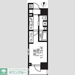 都営三田線 板橋本町駅 徒歩4分の賃貸マンション 3階1Kの間取り