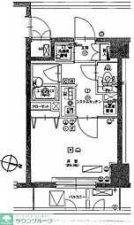 都営三田線 板橋本町駅 徒歩4分の賃貸マンション 2階1Kの間取り