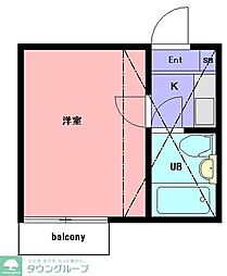 東京メトロ副都心線 小竹向原駅 徒歩8分の賃貸アパート 1階1Kの間取り
