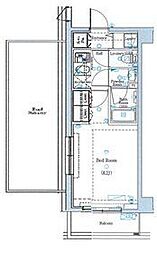 東武東上線 上板橋駅 徒歩5分の賃貸マンション 4階1Kの間取り