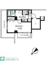 都営三田線 志村三丁目駅 徒歩9分の賃貸マンション 7階1Kの間取り