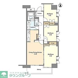 UURコート志木 3LDKの間取図画像