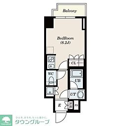 S-FORT中板橋 ワンルームの間取図画像