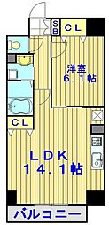 カーサフェリーチェ 1LDKの間取図画像
