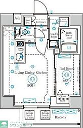 Mind Shimurasakaue 1LDKの間取図画像