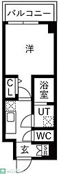 和光市白子3丁目マンション 1Kの間取図画像