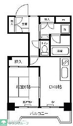 エースCity 1DKの間取図画像