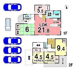 瀬名7丁目　中古戸建 4SLDKの間取り