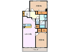 トレンティーノ 203 ｜ 三重県四日市市大矢知町（賃貸マンション2LDK・2階・64.88㎡） その2