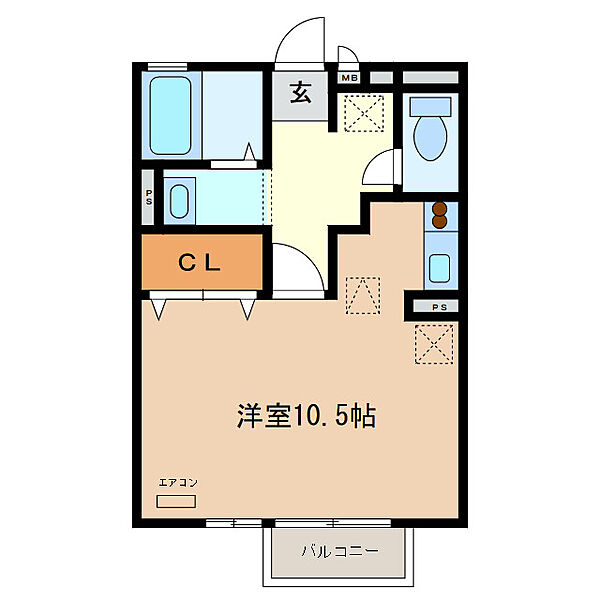 カサグランデI 102｜三重県四日市市生桑町(賃貸アパート1R・1階・29.25㎡)の写真 その2