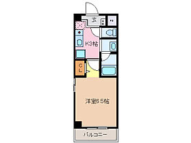 ベルサーヤ 308 ｜ 三重県四日市市八田１丁目（賃貸マンション1K・3階・24.00㎡） その2